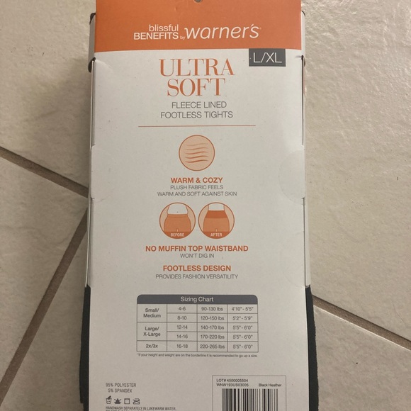 2pk NWT Footless Tights - Picture 3 of 3